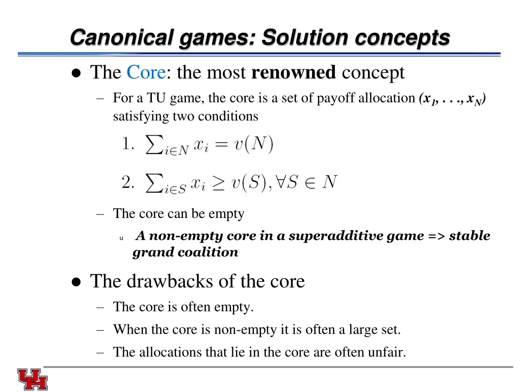 canonical games solution concepts