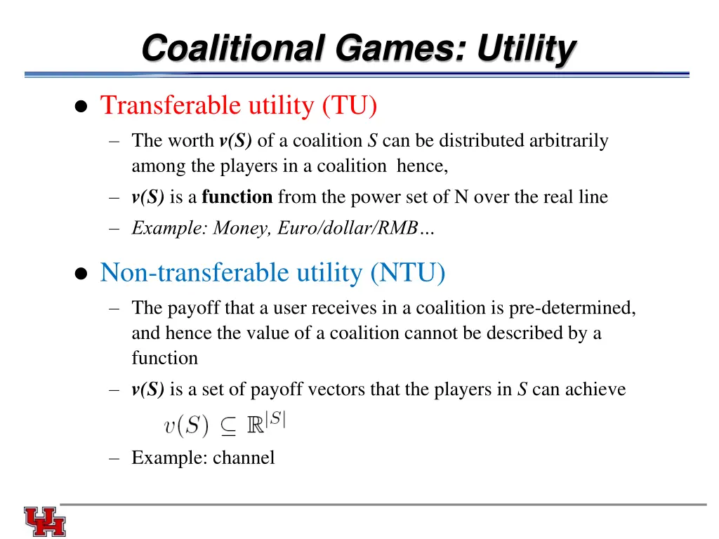 coalitional games utility