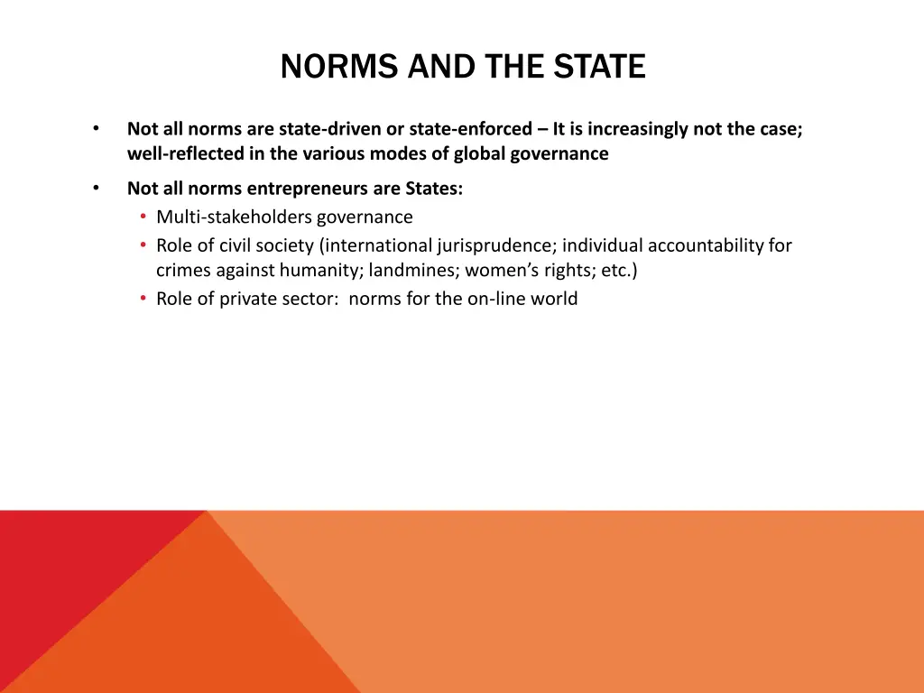 norms and the state