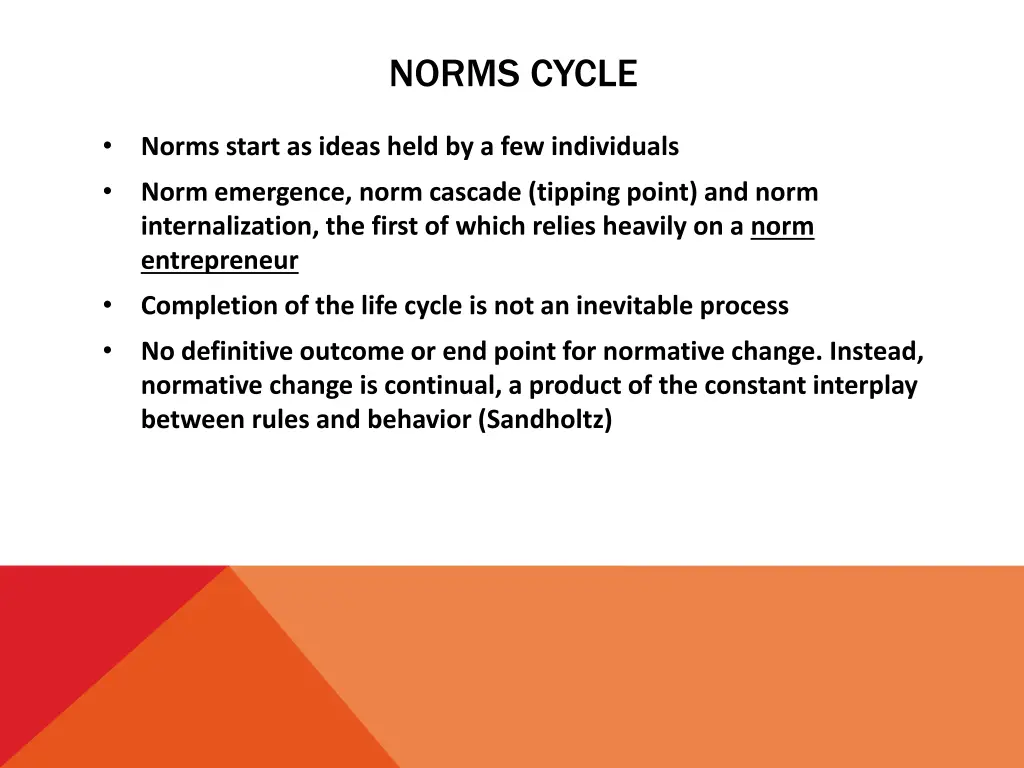 norms cycle