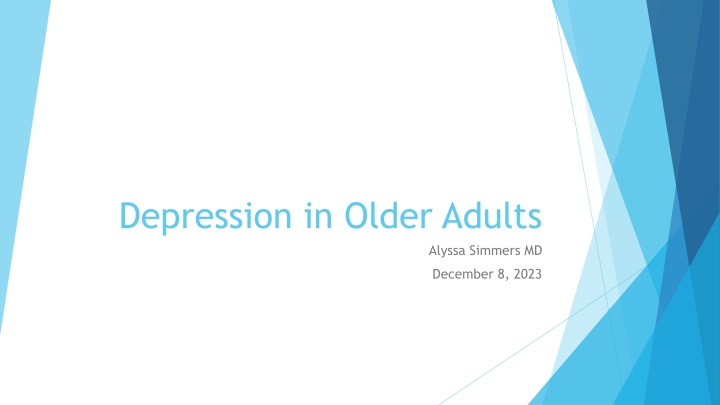 depression in older adults