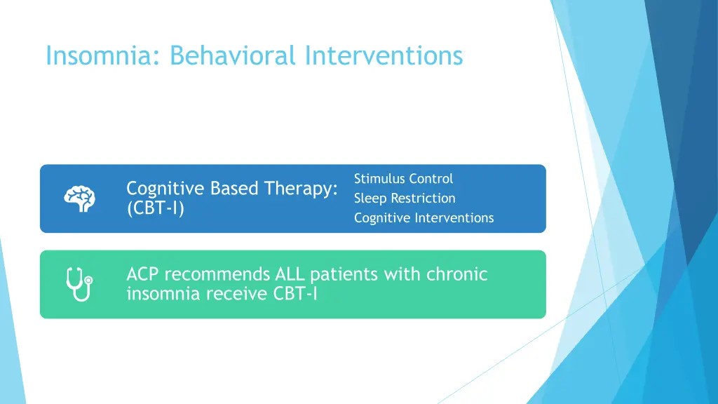 insomnia behavioral interventions