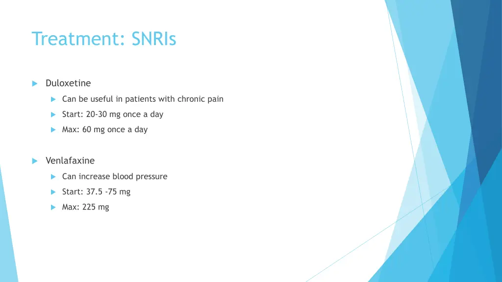 treatment snris