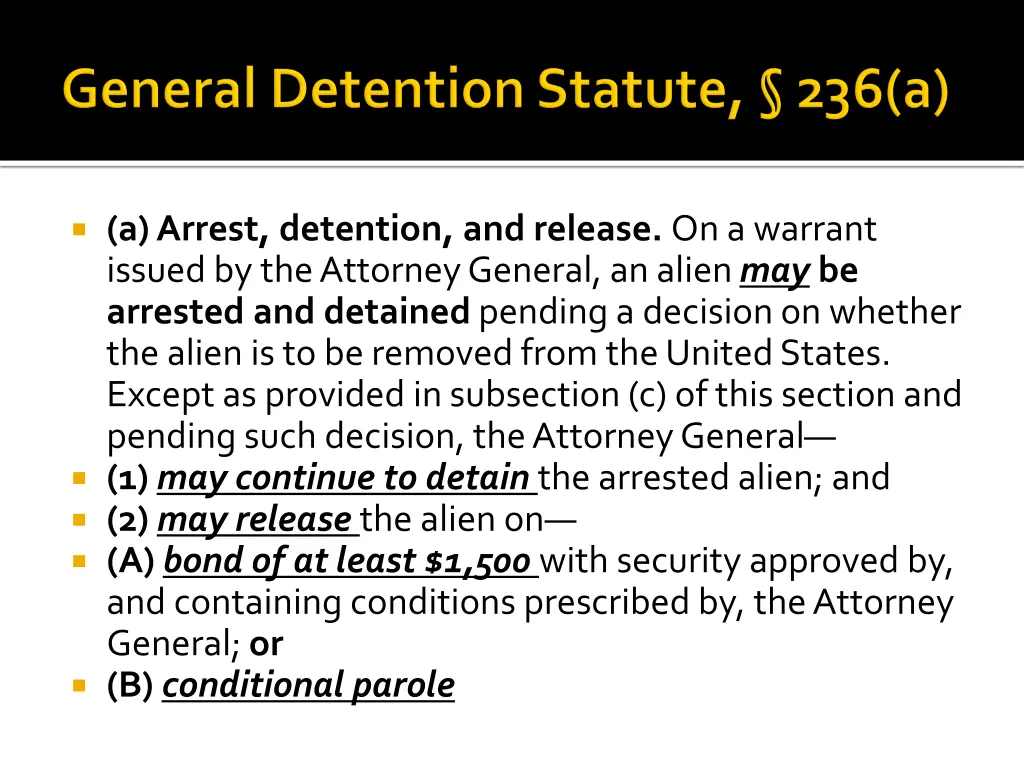 a arrest detention and release on a warrant