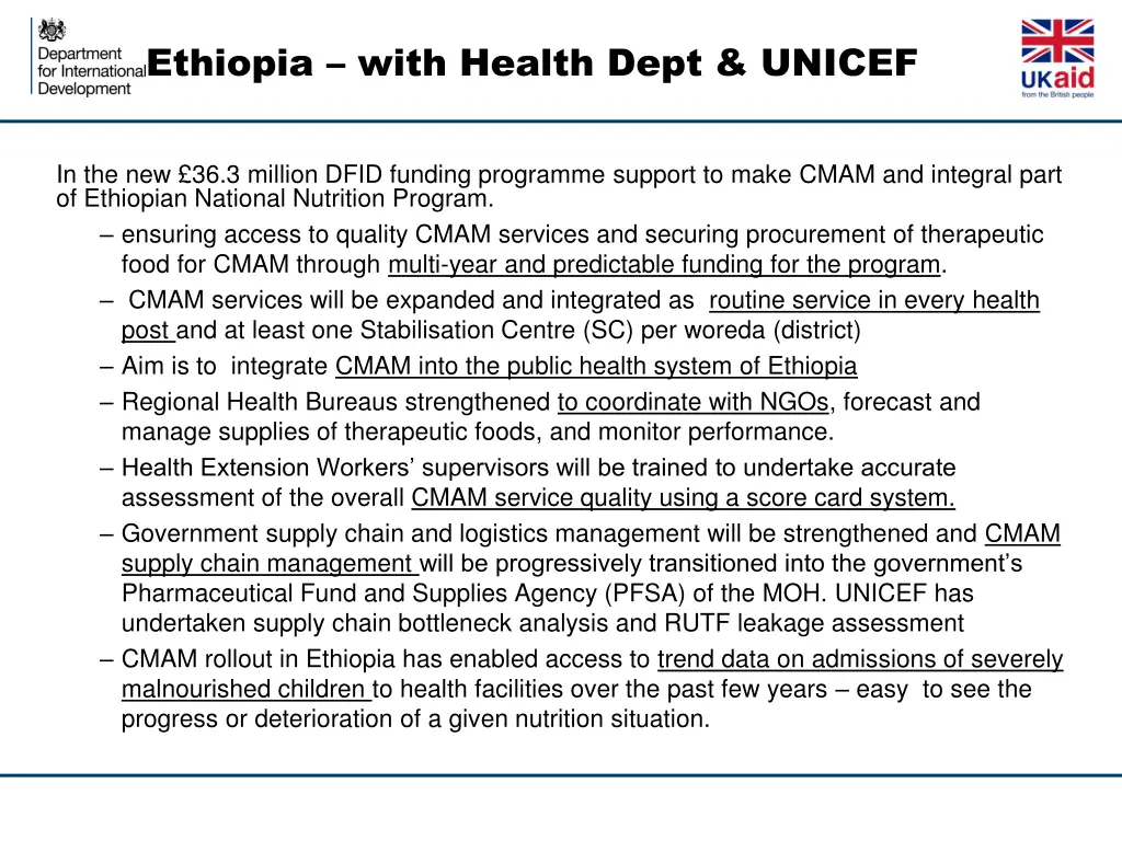 ethiopia with health dept unicef