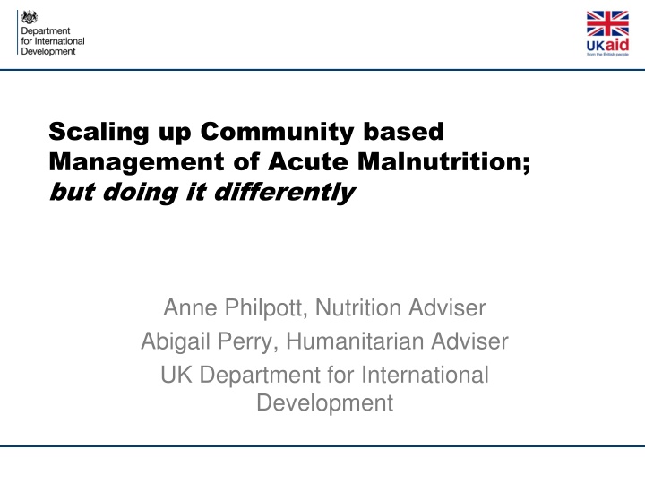 scaling up community based management of acute