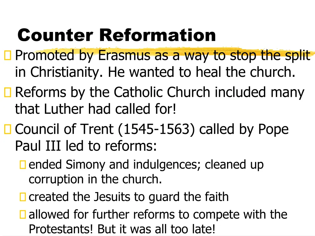 counter reformation promoted by erasmus