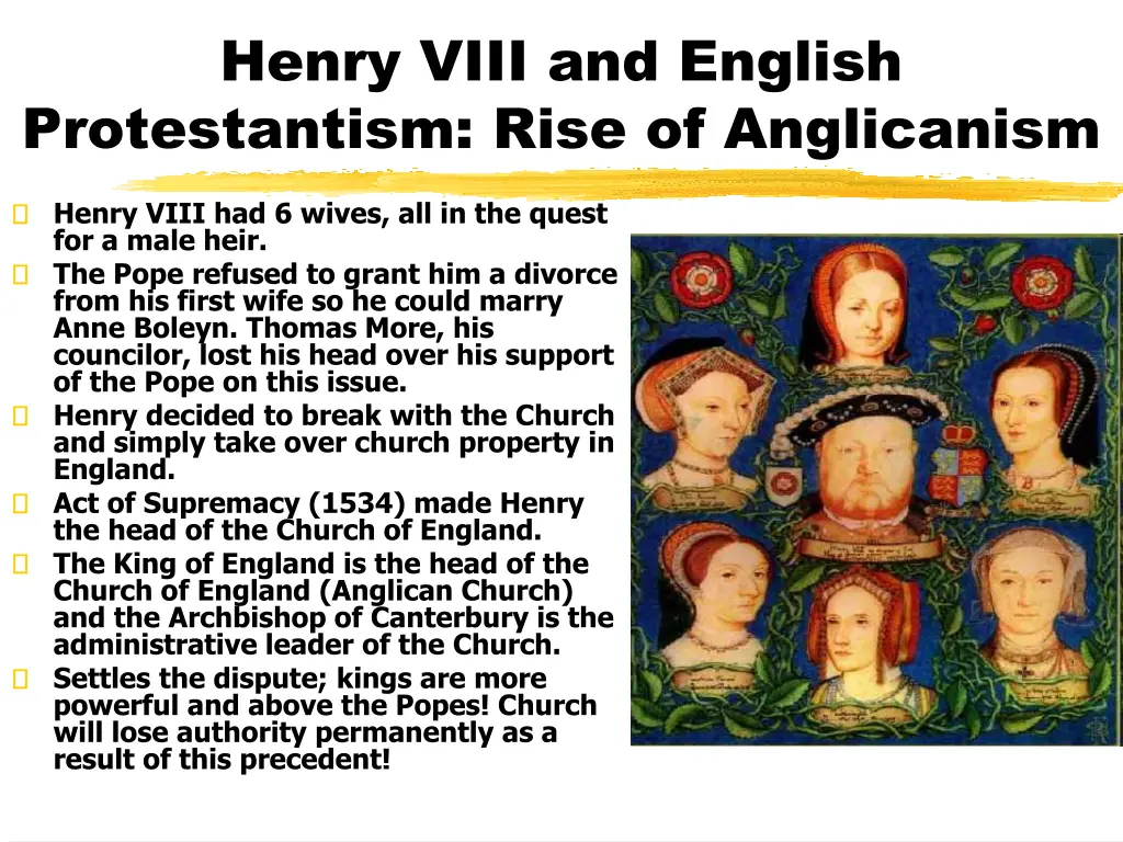 henry viii and english protestantism rise