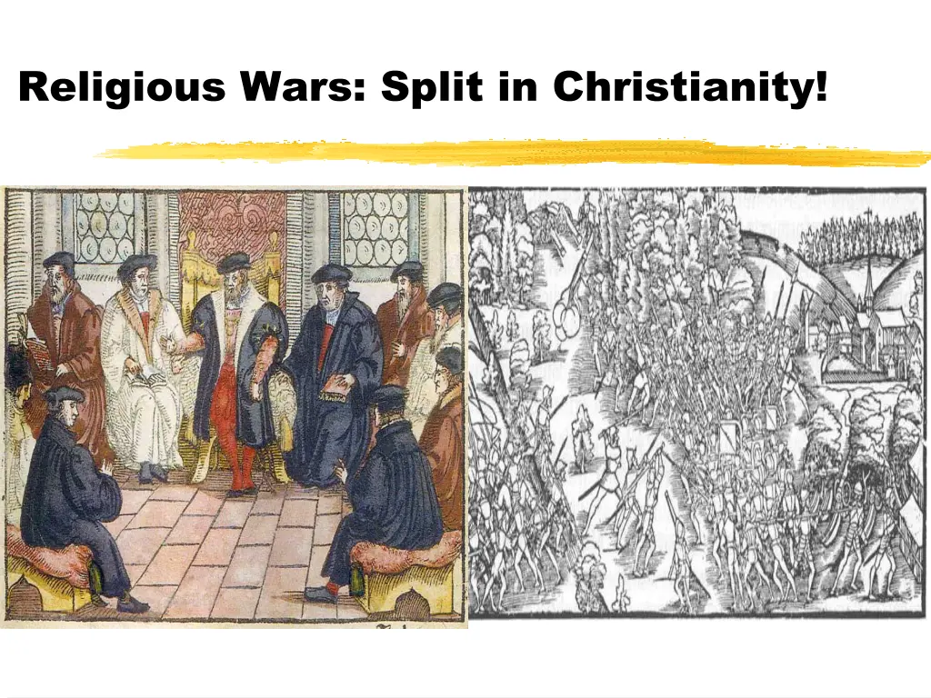 religious wars split in christianity