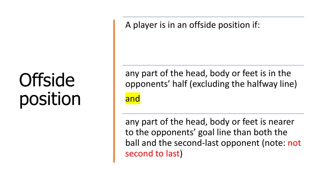 a player is in an offside position if