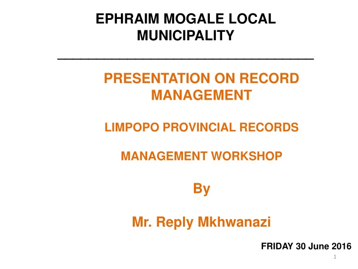 ephraim mogale local municipality