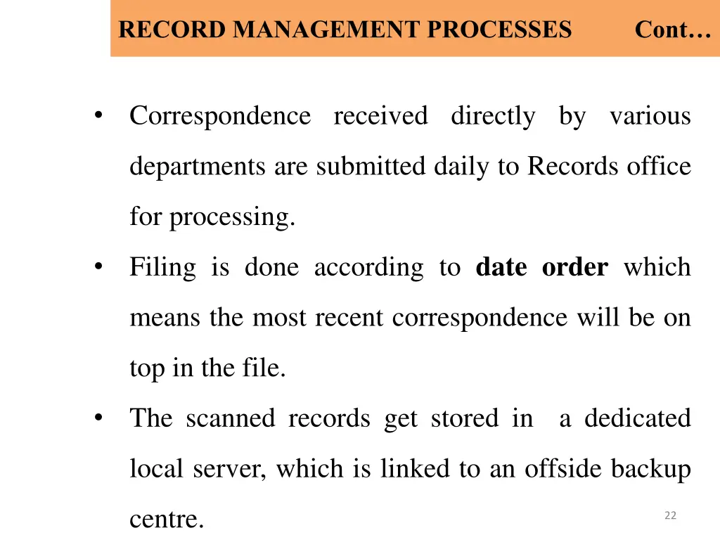 record management processes cont 1