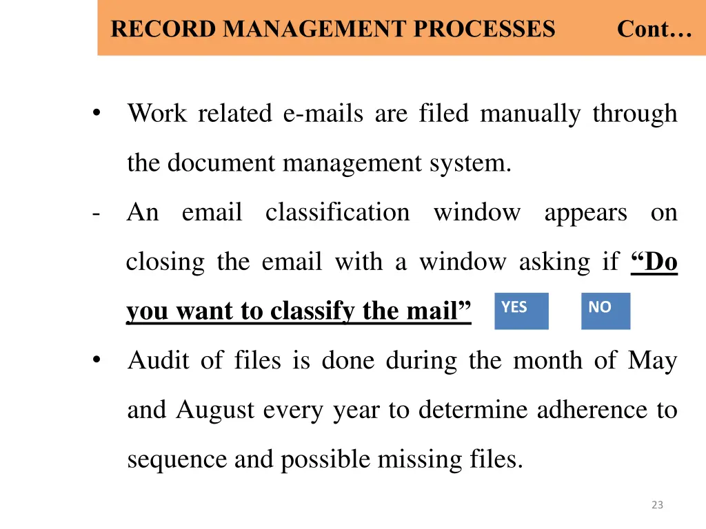 record management processes cont 2