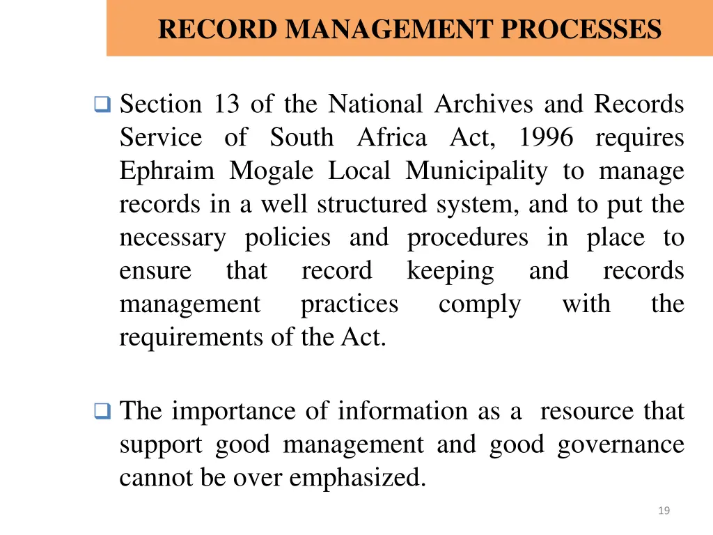 record management processes