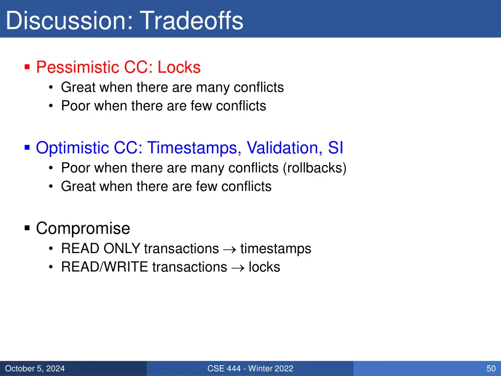 discussion tradeoffs