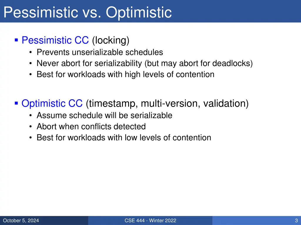 pessimistic vs optimistic