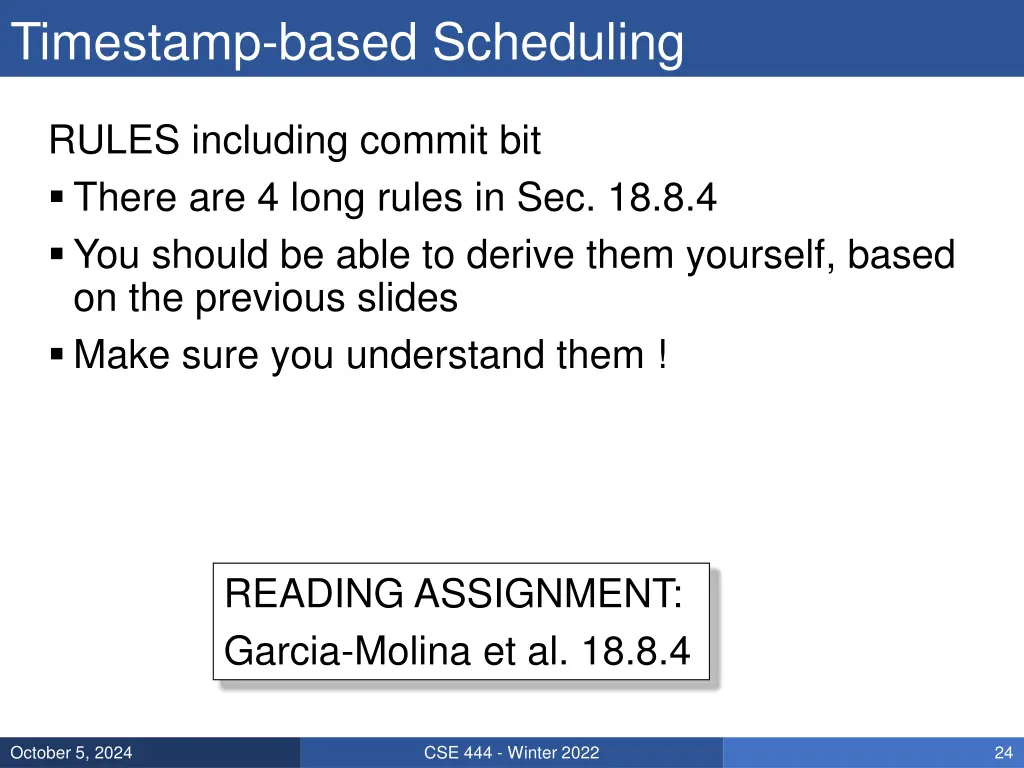 timestamp based scheduling 1