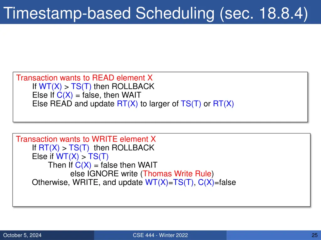 timestamp based scheduling sec 18 8 4