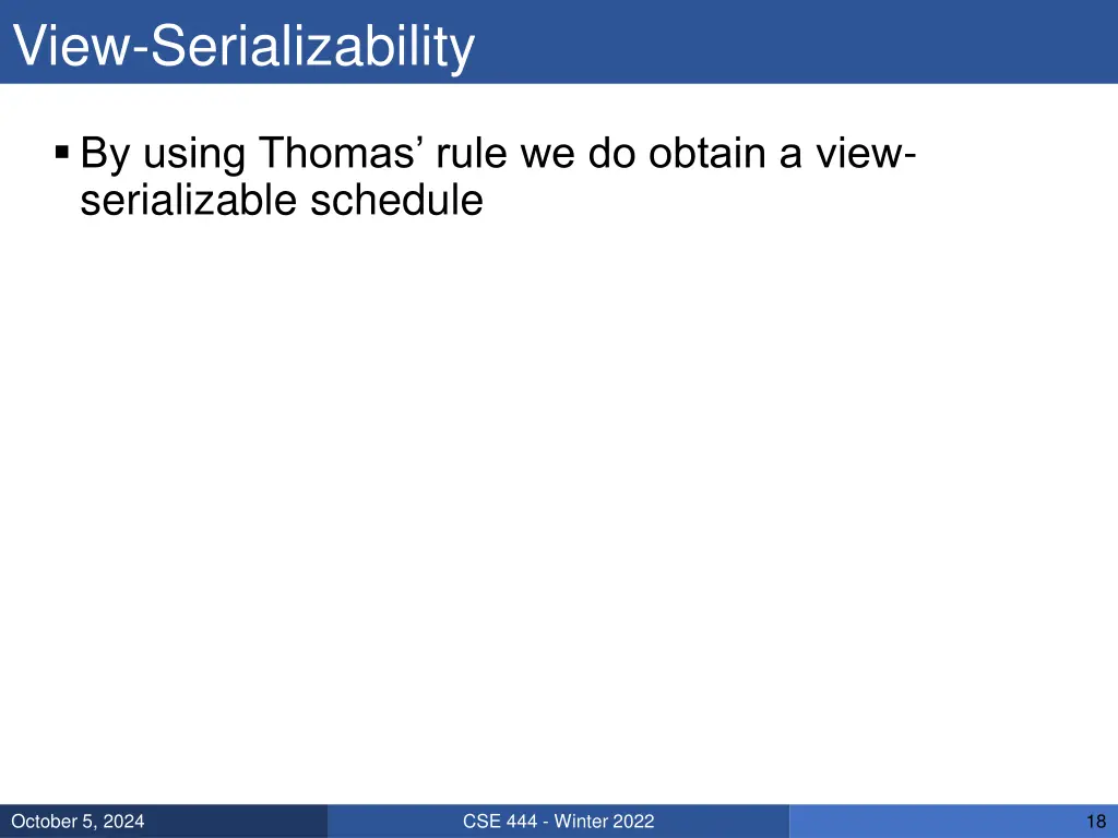 view serializability