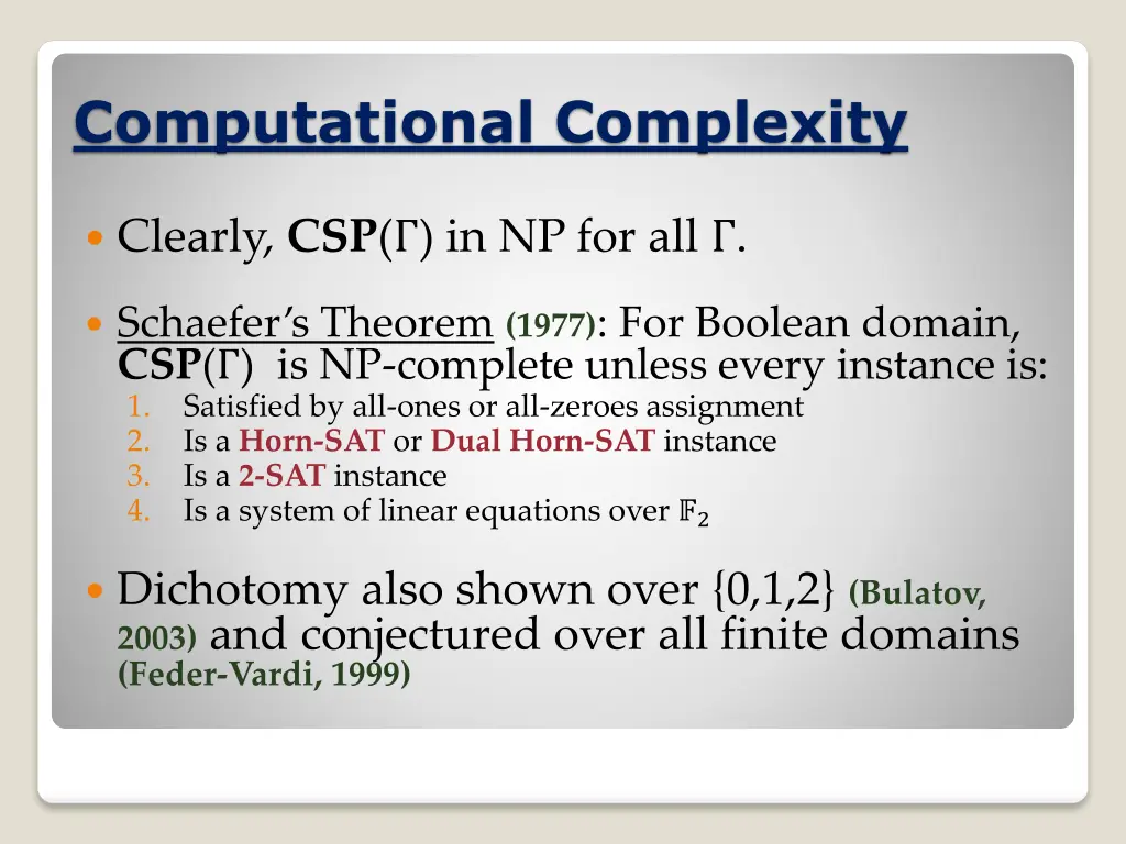 computational complexity