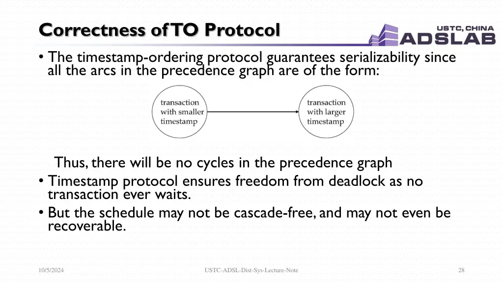 correctness of to protocol