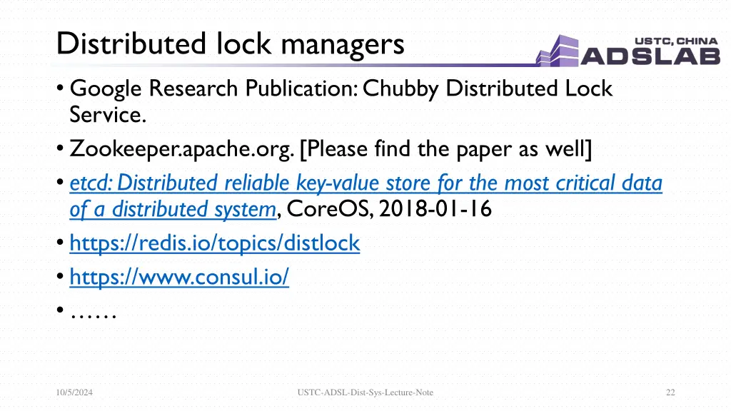 distributed lock managers google research