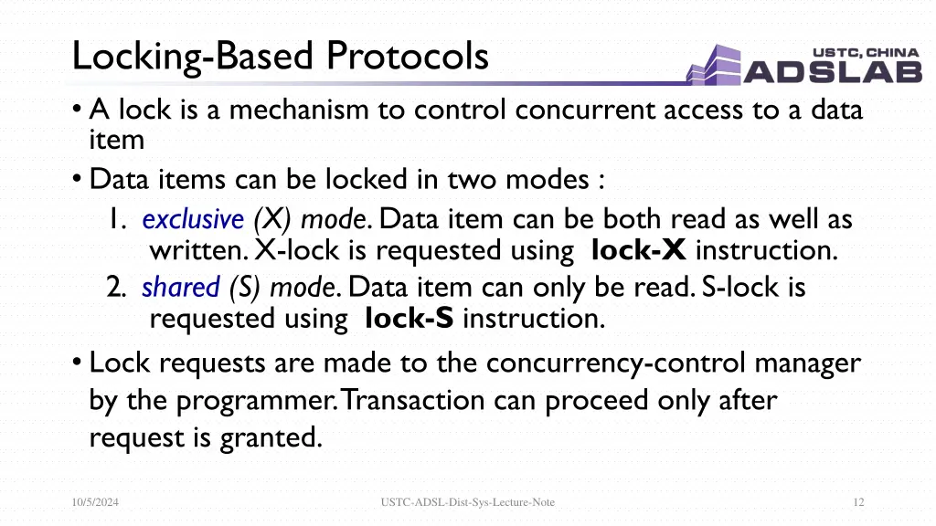 locking based protocols a lock is a mechanism