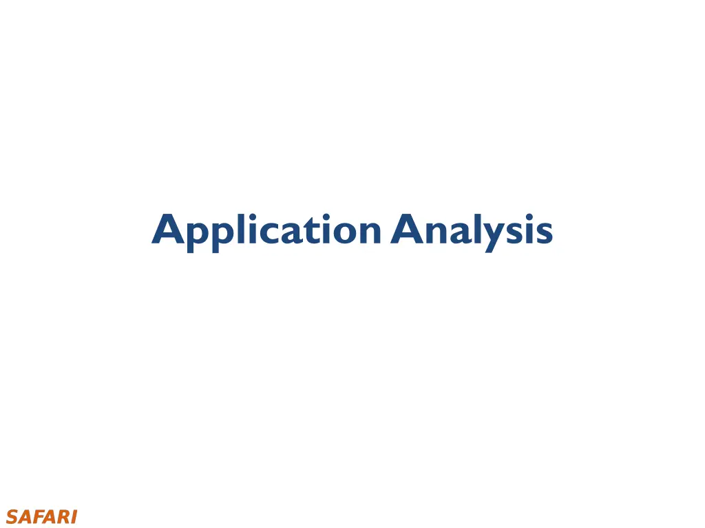 application analysis