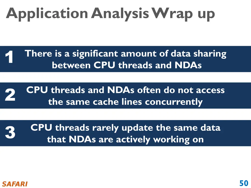 application analysis wrap up