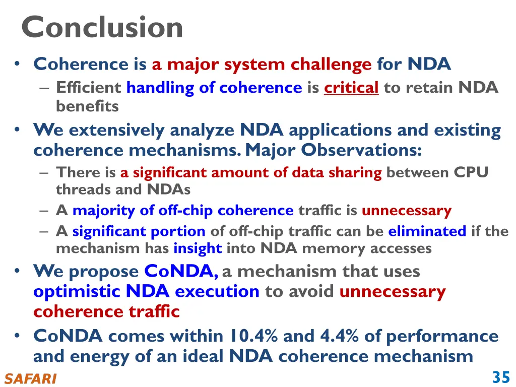 conclusion coherence is a major system challenge