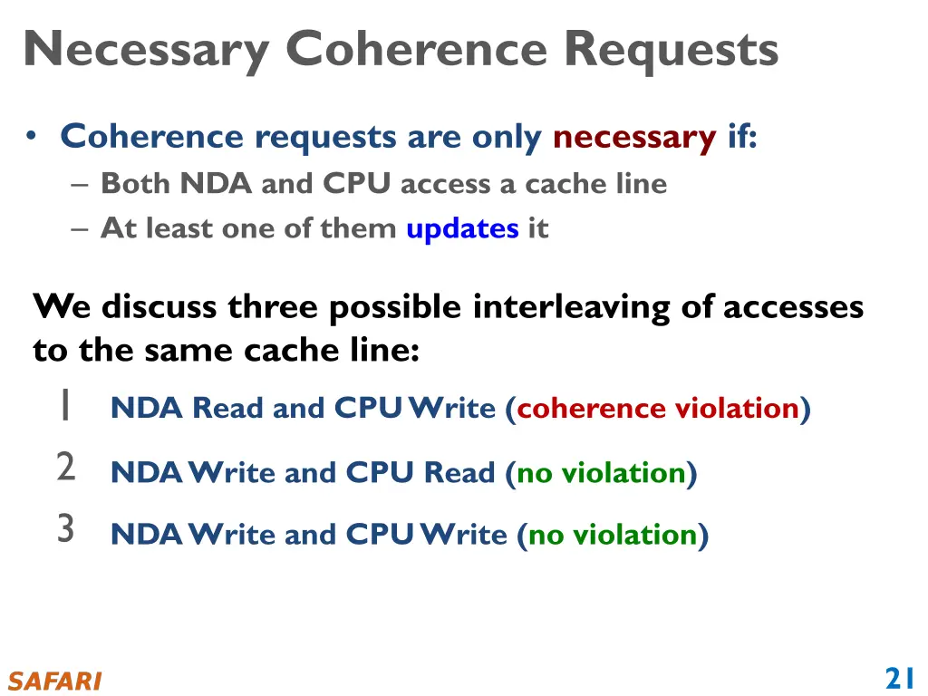 necessary coherence requests