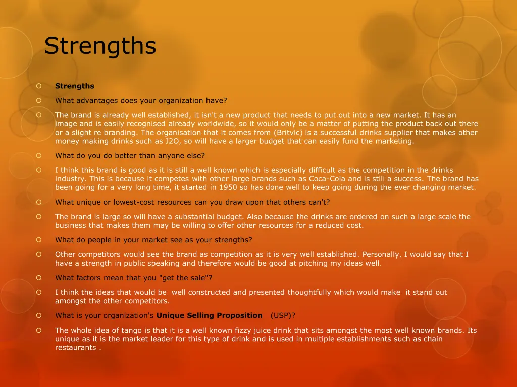 strengths