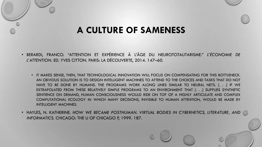 a culture of sameness