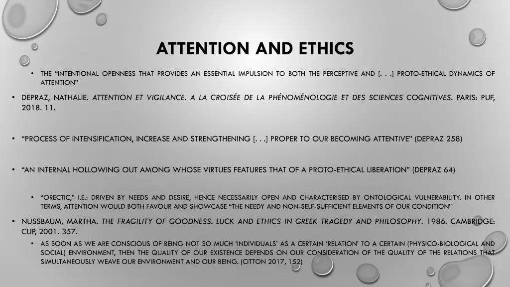 attention and ethics