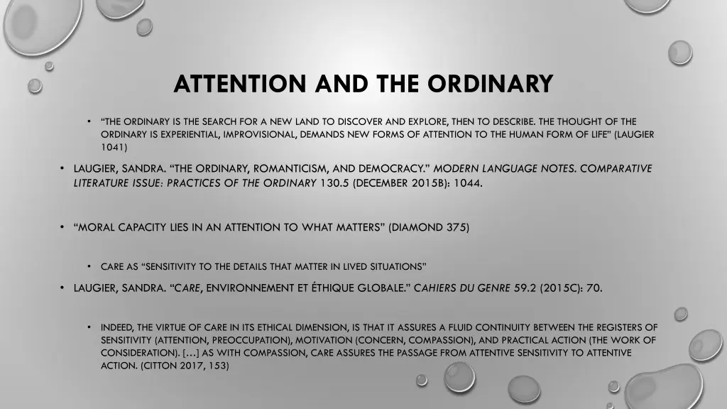 attention and the ordinary 3