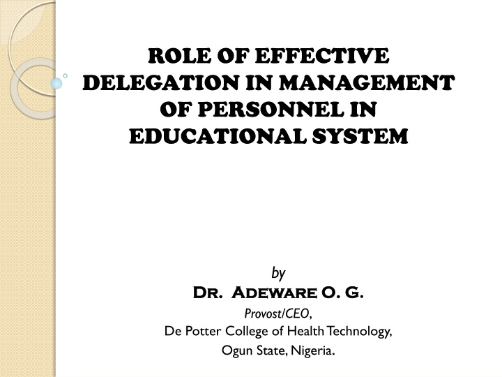 role of effective delegation in management