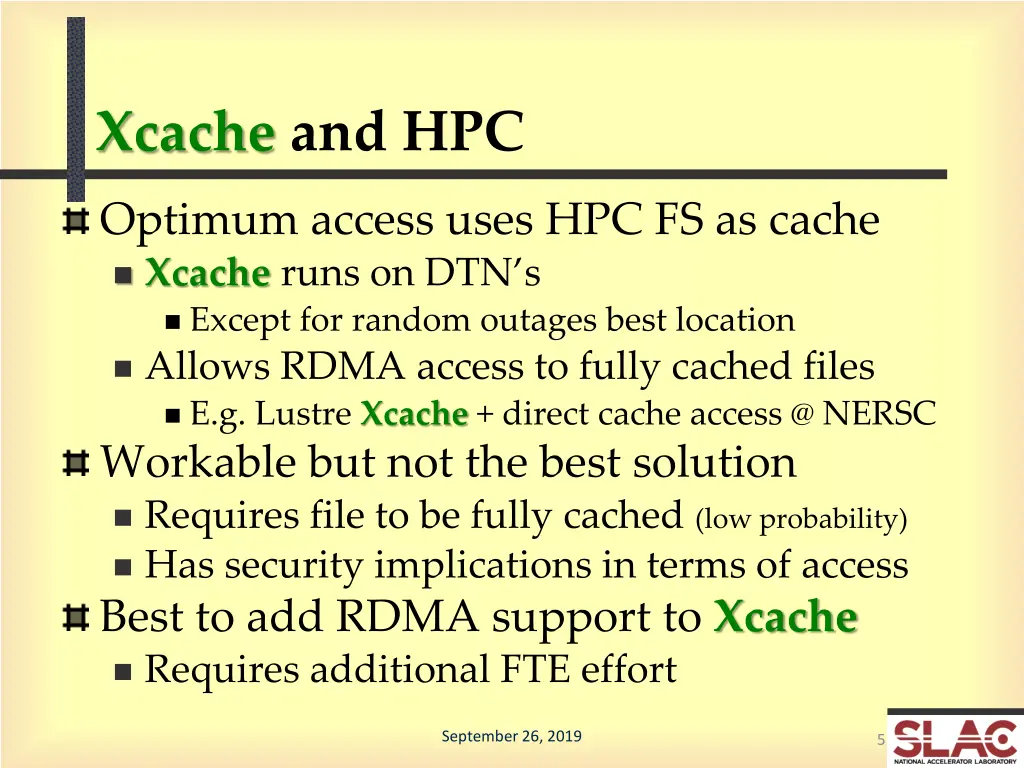 xcache and hpc