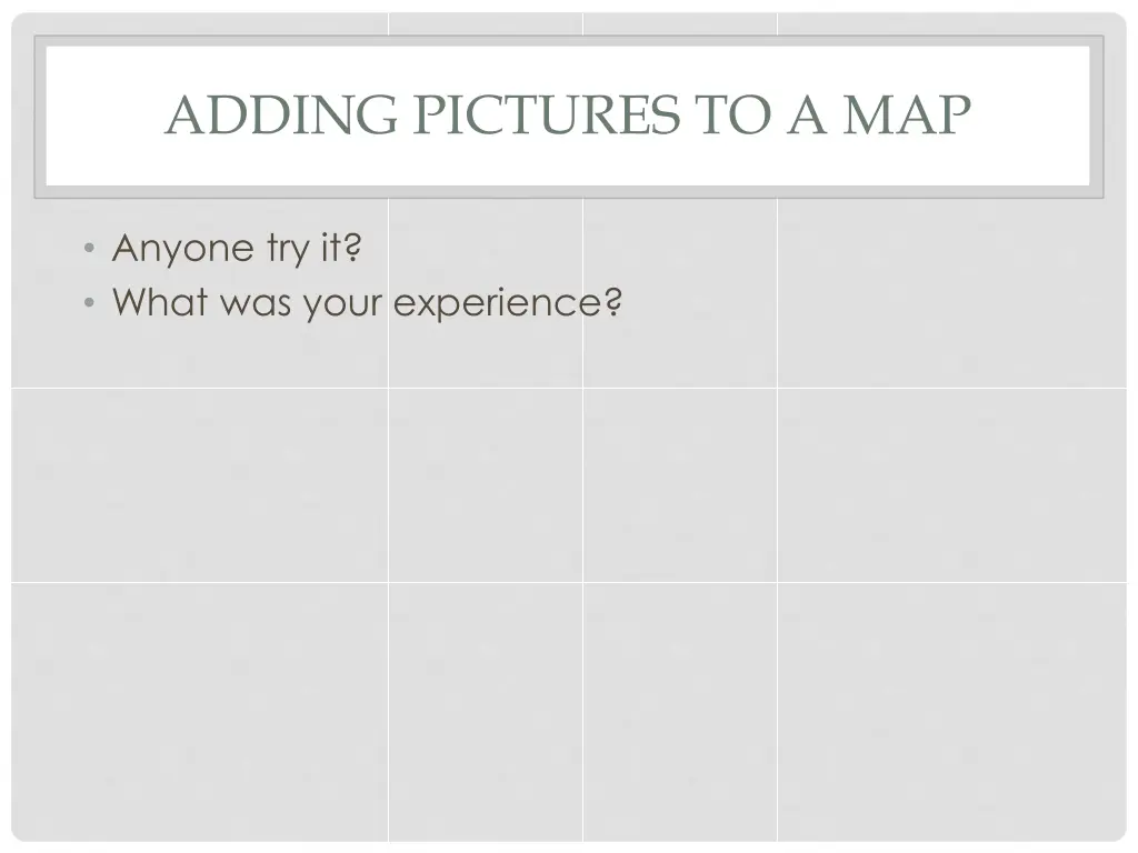 adding pictures to a map