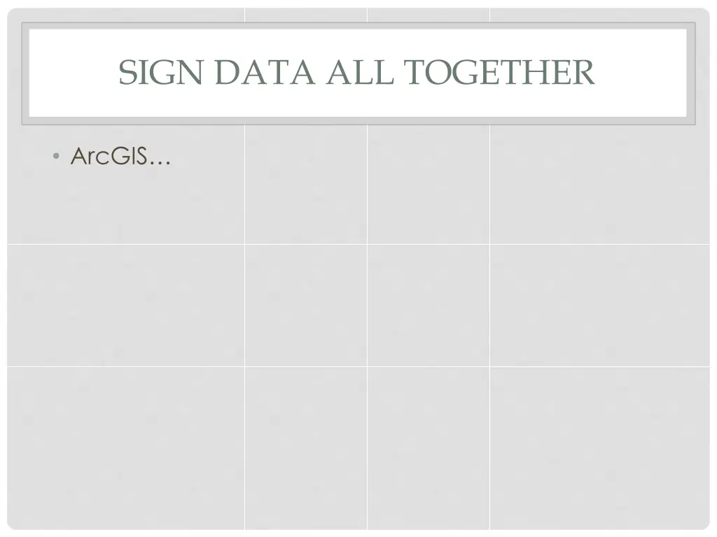 sign data all together