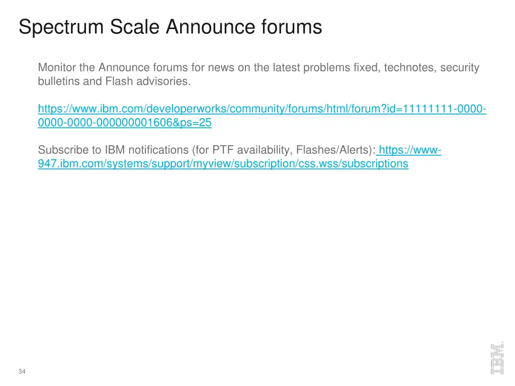 spectrum scale announce forums monitor