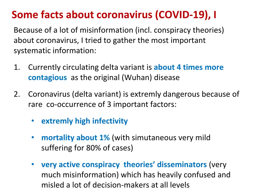 some facts about coronavirus covid 19 i