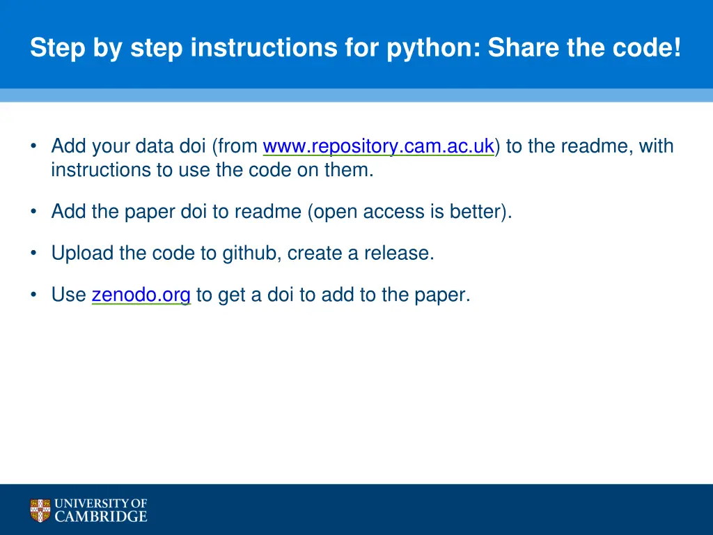 step by step instructions for python share