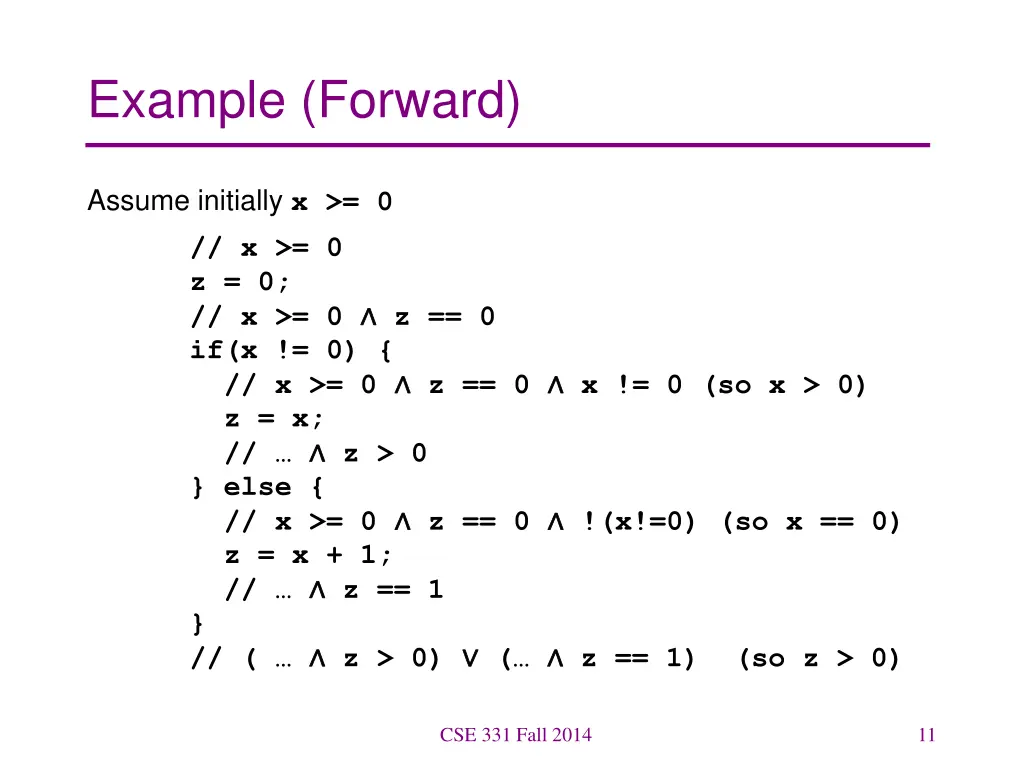 example forward