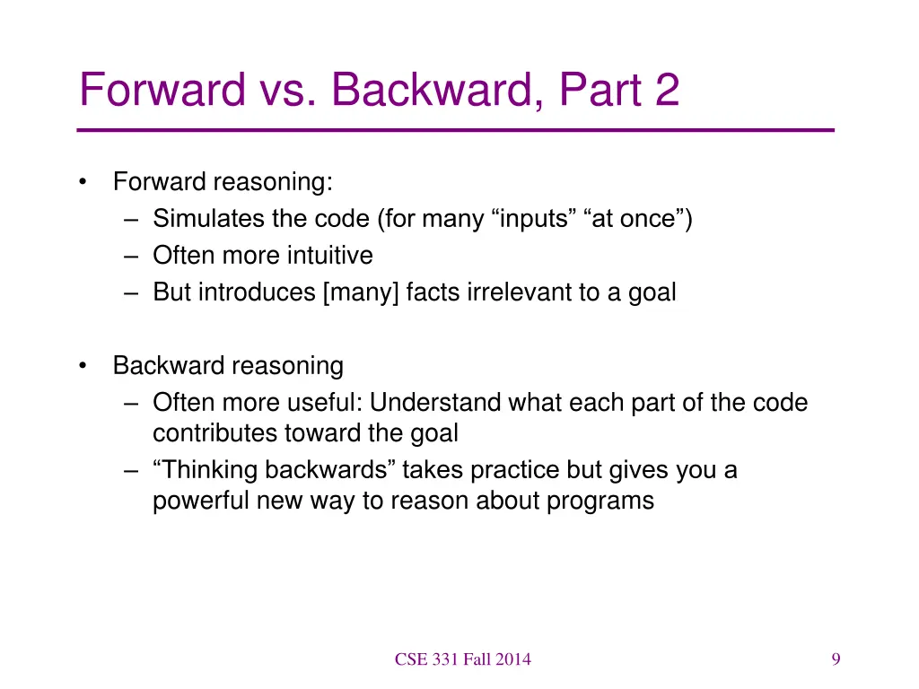 forward vs backward part 2