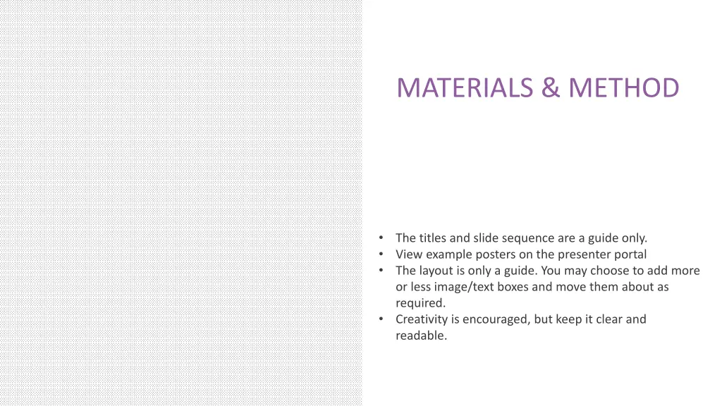 materials method