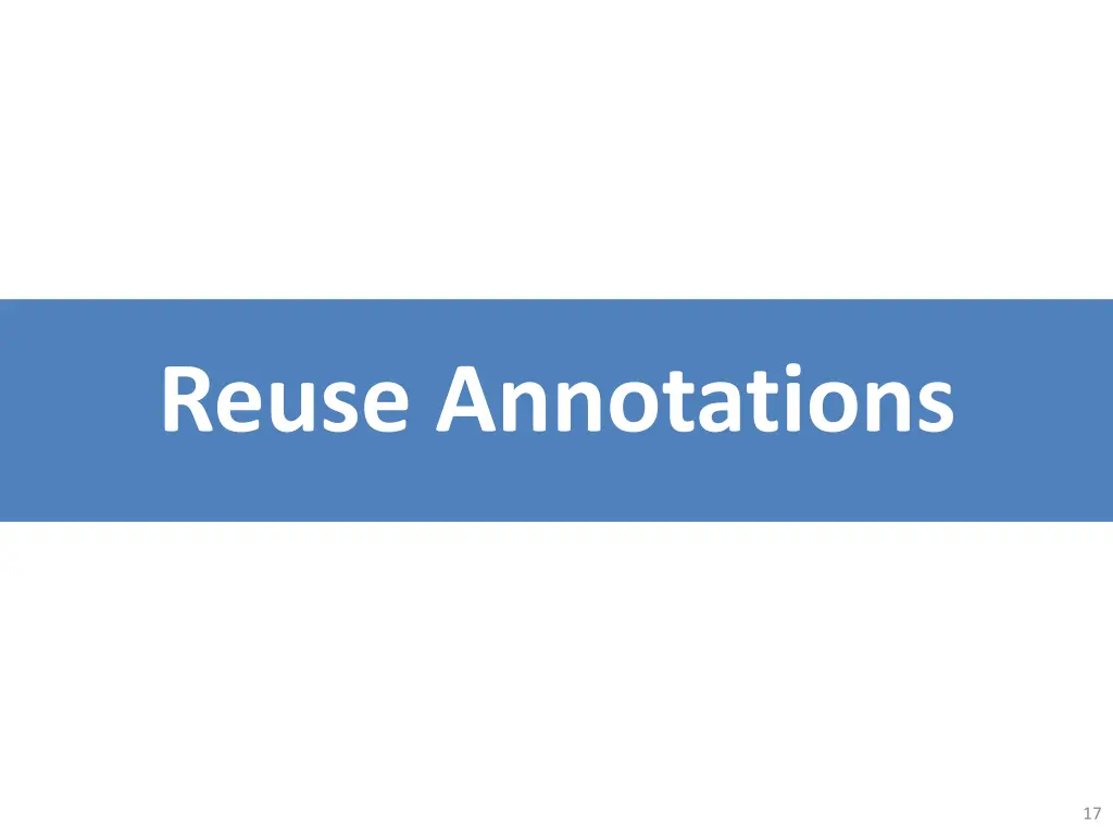 reuse annotations