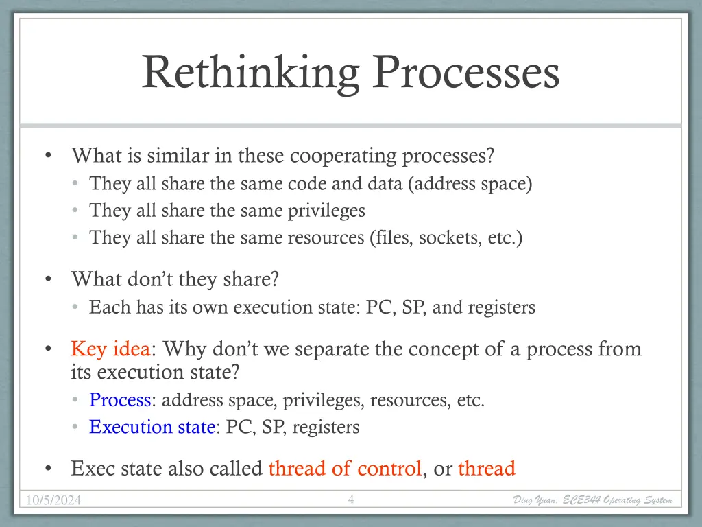 rethinking processes