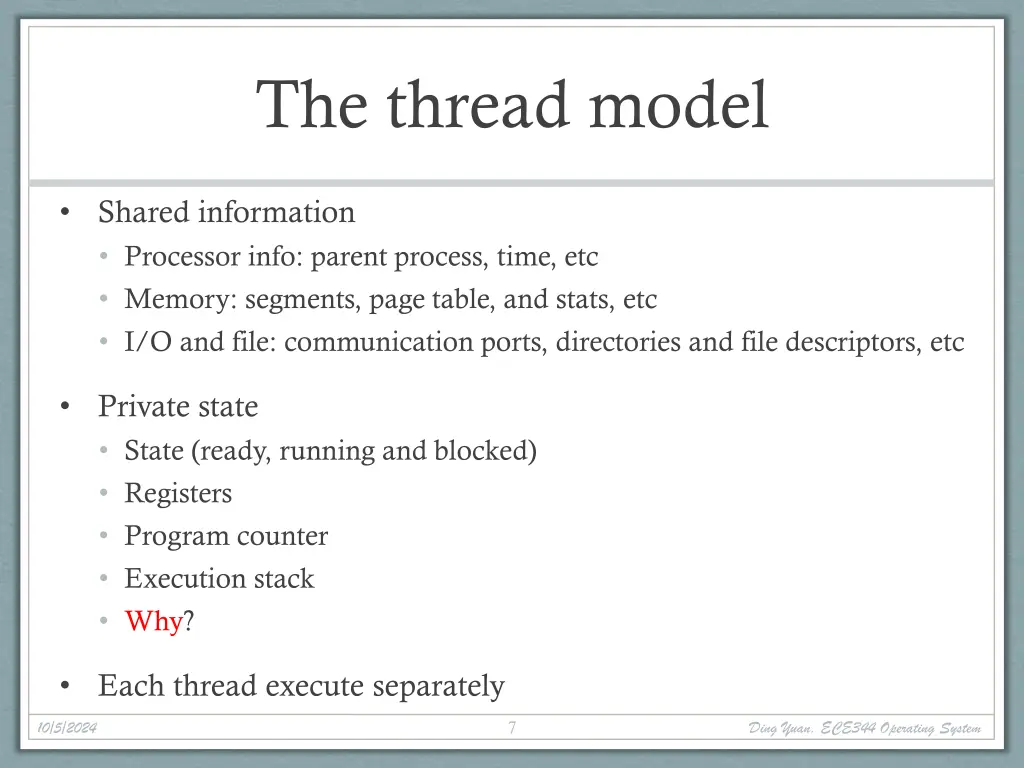 the thread model