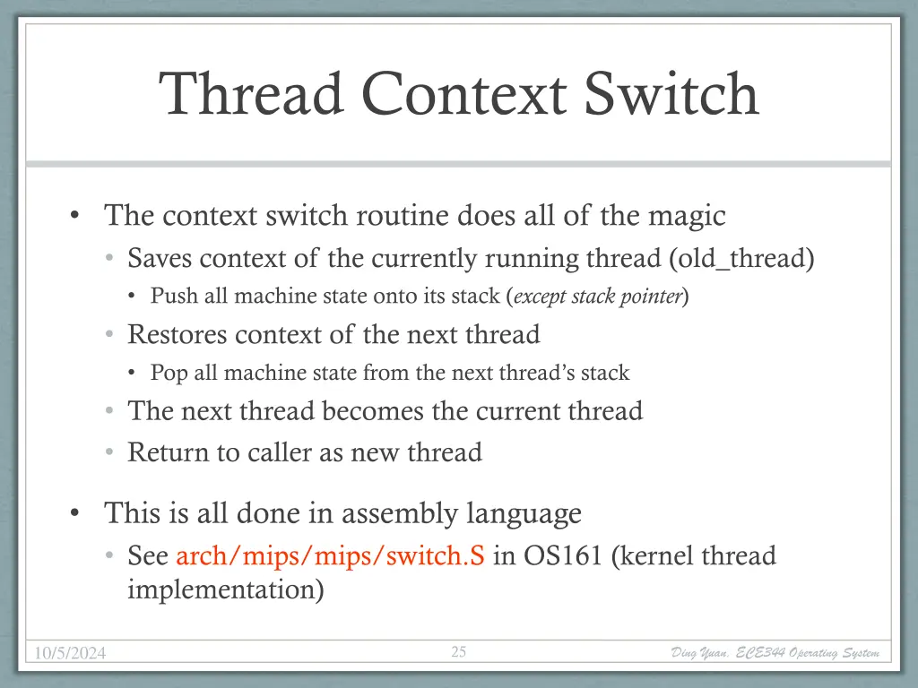 thread context switch