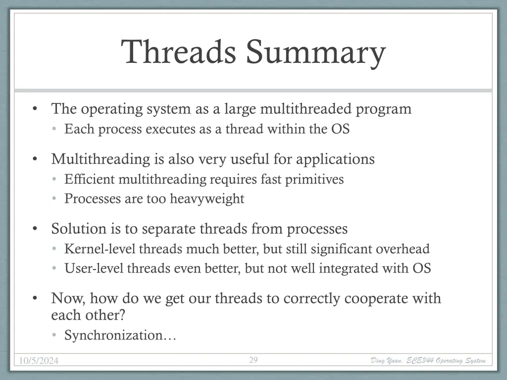 threads summary